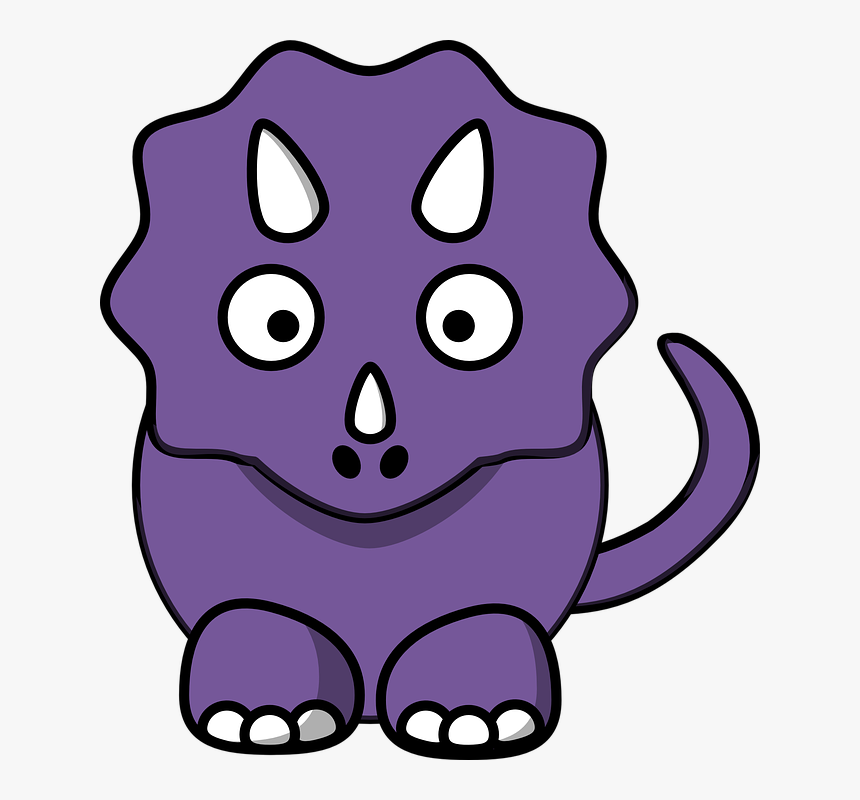 Cute Brain Cliparts 5, Buy Clip Art Cartoon - Purple Dinosaur Clip Art, HD Png Download, Free Download