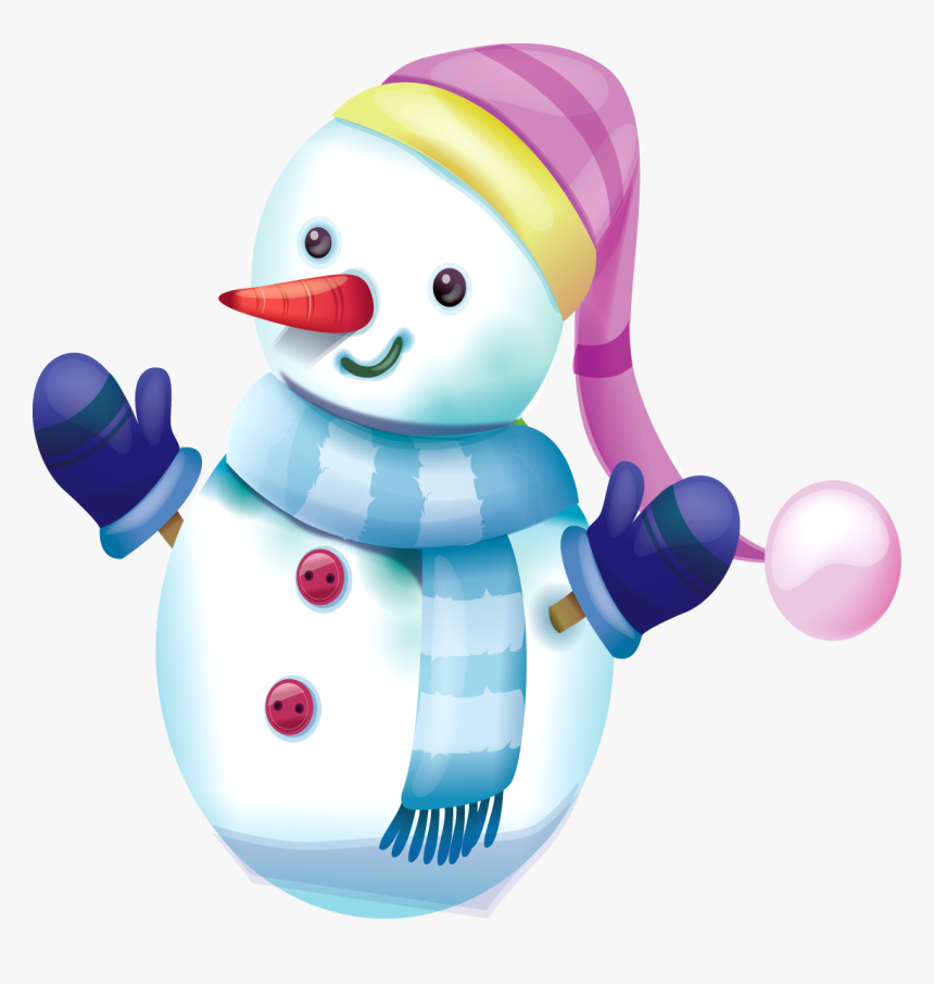 Beautiful Snowman Clipart - Snowman Cartoon No Background, HD Png Download, Free Download