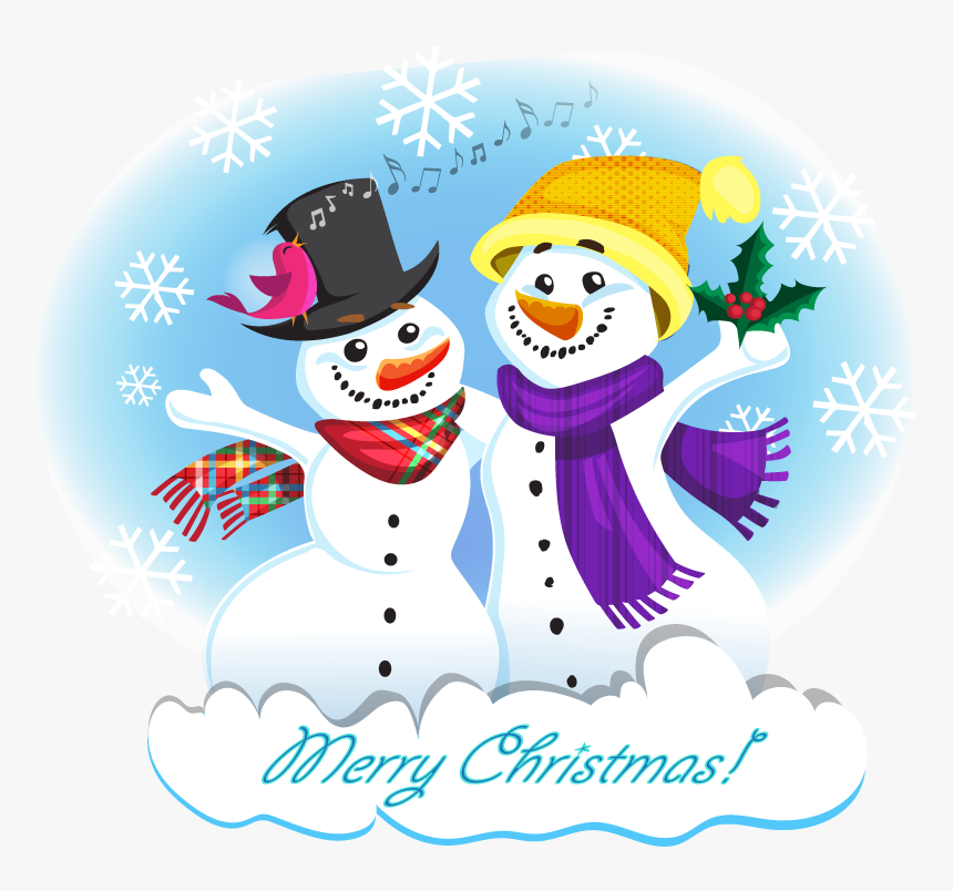 Snowman Free To Use Clipart - Two Snowman Clipart, HD Png Download, Free Download