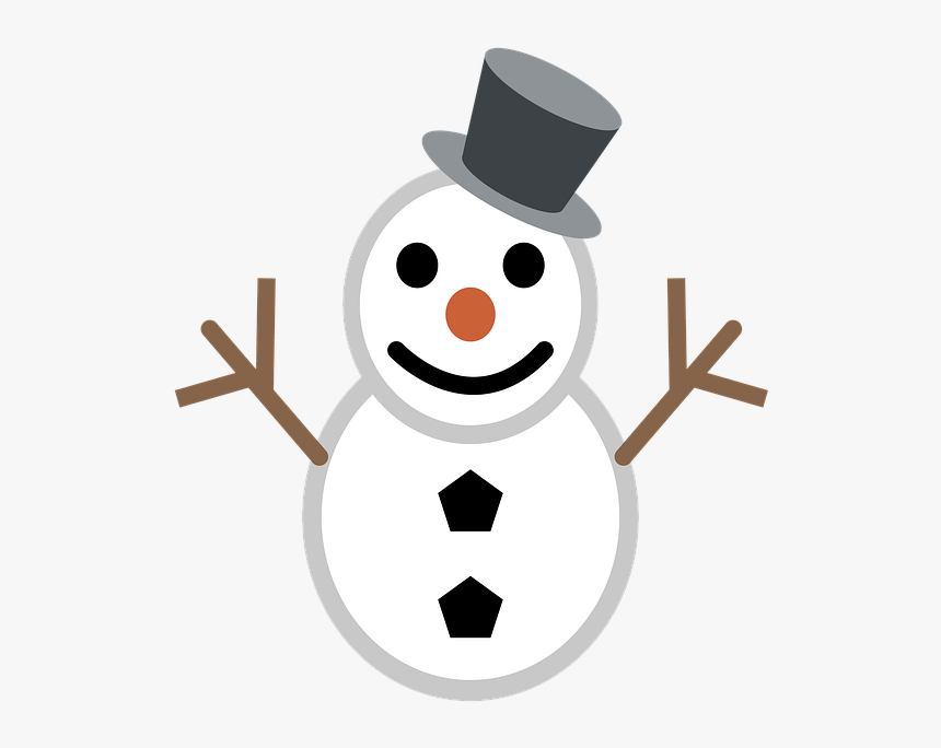 Transparent Melted Snowman Clipart - Snowman Black And White Emoji, HD Png Download, Free Download