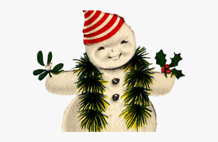 Retro Vintage Snowman Clip Art, HD Png Download, Free Download