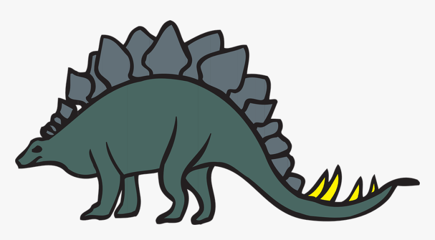 Dinosaur Tail Cliparts - Dinosaur With Spikes Clipart, HD Png Download, Free Download