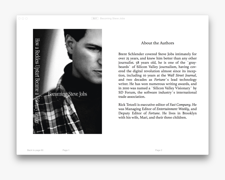 Read An Exclusive Free Sample Of Becoming Steve Jobs - Biography For A Book, HD Png Download, Free Download
