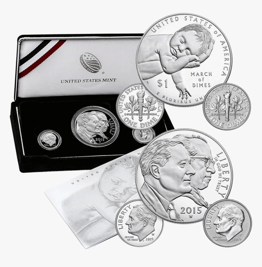 2015 March Of Dimes 3-coin Special Silver Set - Cash, HD Png Download, Free Download