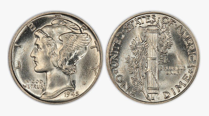 1945 Mercury Dime - Mercury Dime Png File, Transparent Png, Free Download