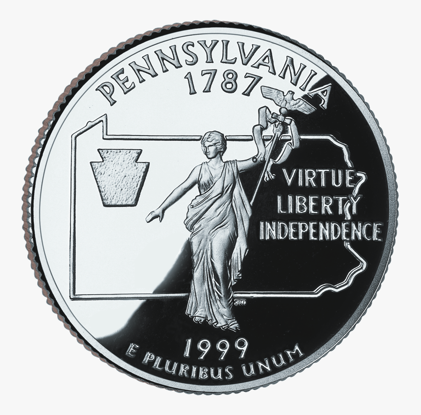 1999 Pa Proof 1999 Pennsylvania Quarter - Pennsylvania State Quarter, HD Png Download, Free Download