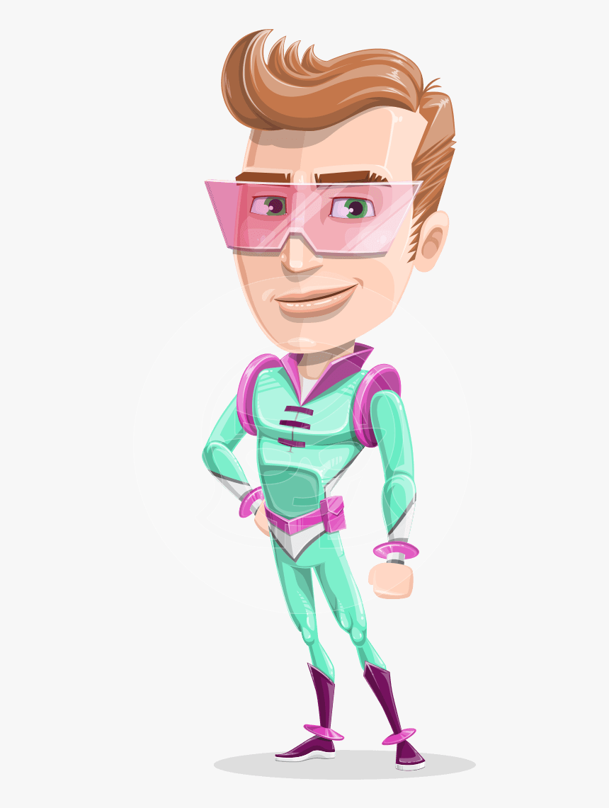 Man From The Future Cartoon Vector Character Aka Brice - Futuristic Person Cartoon, HD Png Download, Free Download