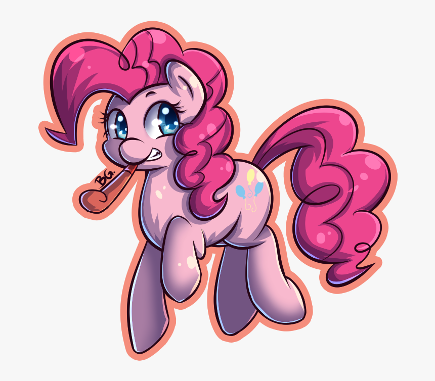 Tikrs007, Party Horn, Pinkie Pie, Safe, Simple Background, - Cartoon, HD Png Download, Free Download