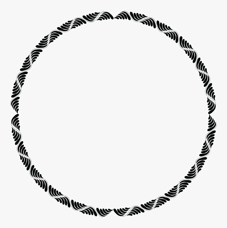 Chain,monochrome Photography,tennis Racket - Border White Circle Frame, HD Png Download, Free Download