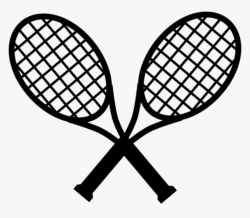 Crossed Tennis Rackets Clipart, HD Png Download, Free Download