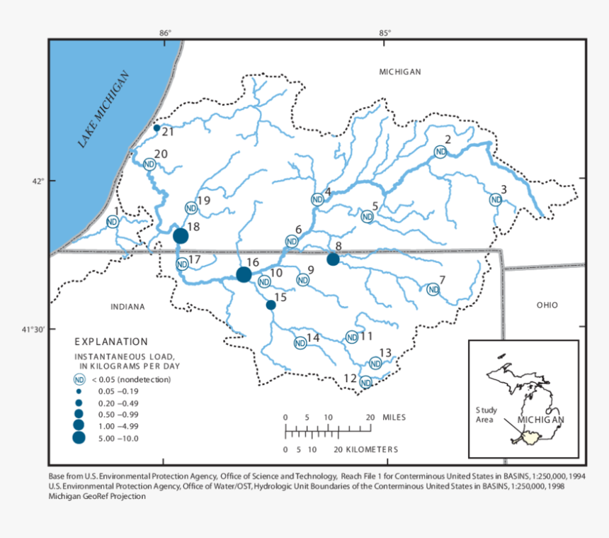 Instantaneous Loads Of Atrazine In Stream Water In - Atlas, HD Png Download, Free Download