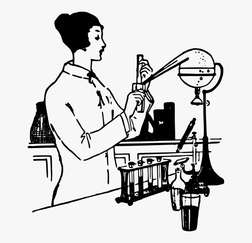 Art,monochrome Photography,artwork - Science Experiment Lab Drawing, HD Png Download, Free Download