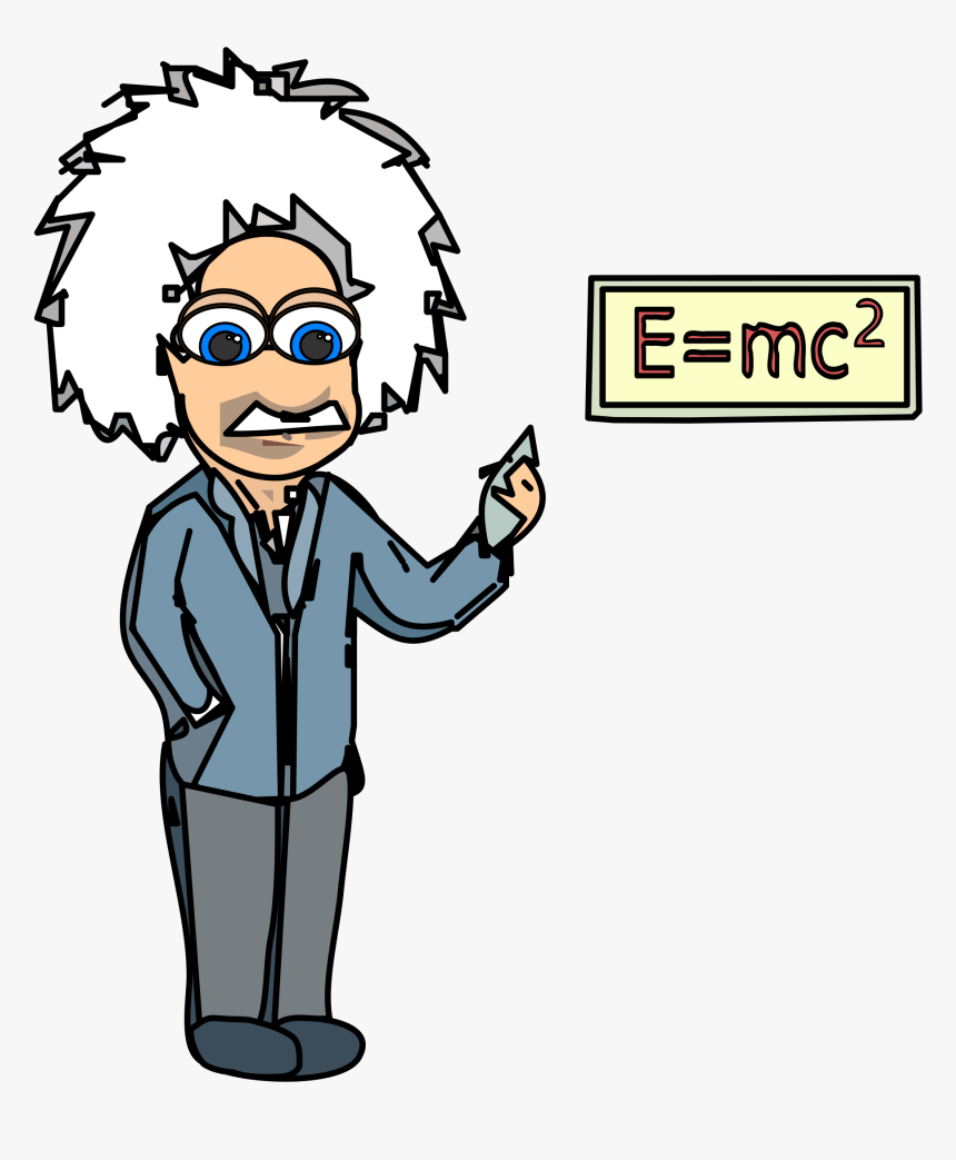 Scientist Equation Mathematician Human Behavior Science - Cartoon Drawing Of A Mathematician, HD Png Download, Free Download