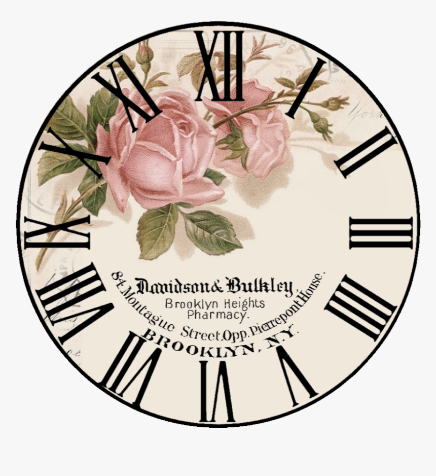 Transparent Vintage Clock Png - Printable Vintage Clock Face, Png Download, Free Download