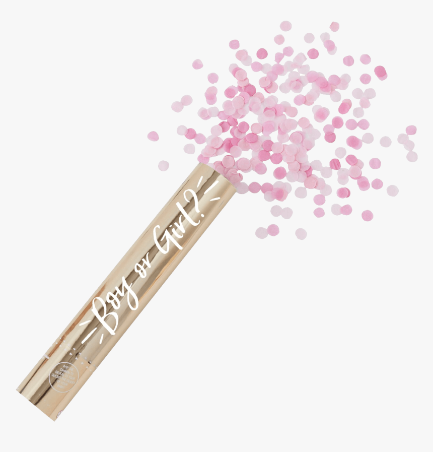 Oh Baby Pink Gender Reveal Confetti Shooter - Confetti Cannon, HD Png Download, Free Download