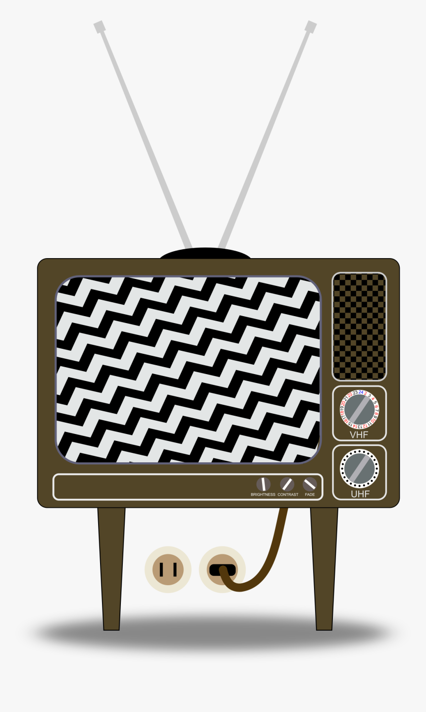 Static On Tv - Old Fashioned Tv Cartoon, HD Png Download, Free Download