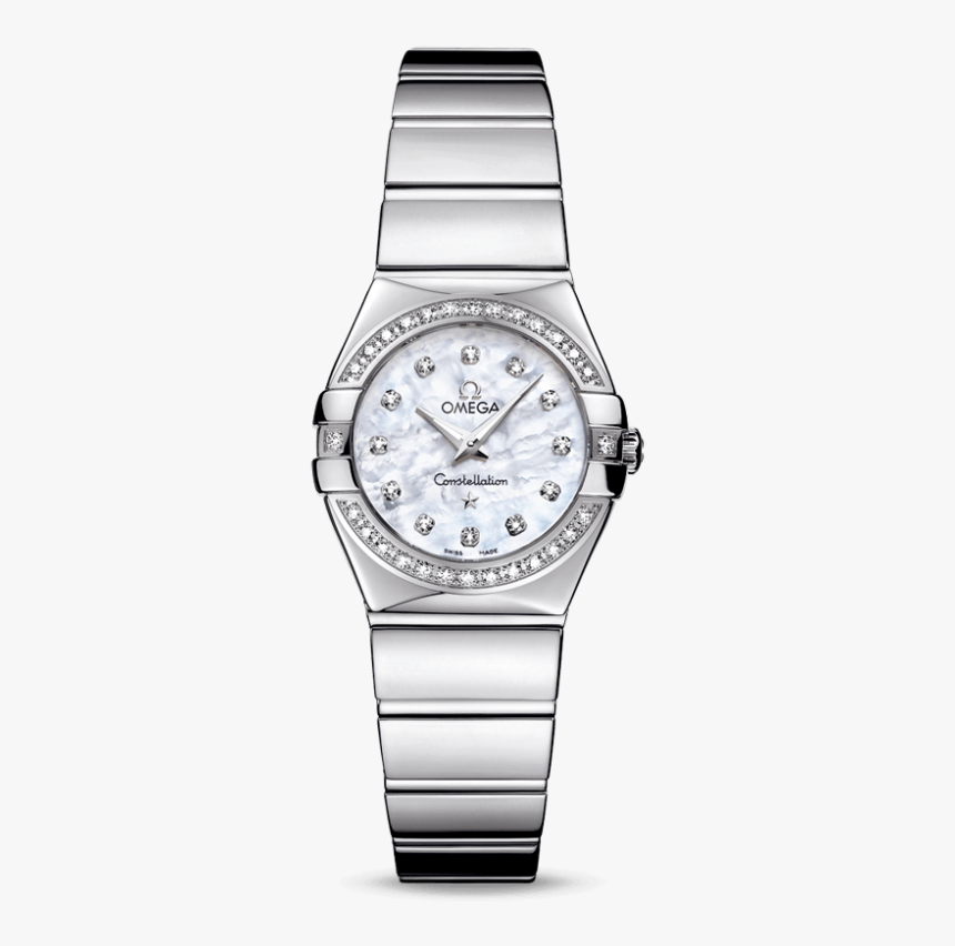 Constellation Mother Of Pearl Diamond Dial Stainless - Omega Watches Ladies Constellation, HD Png Download, Free Download