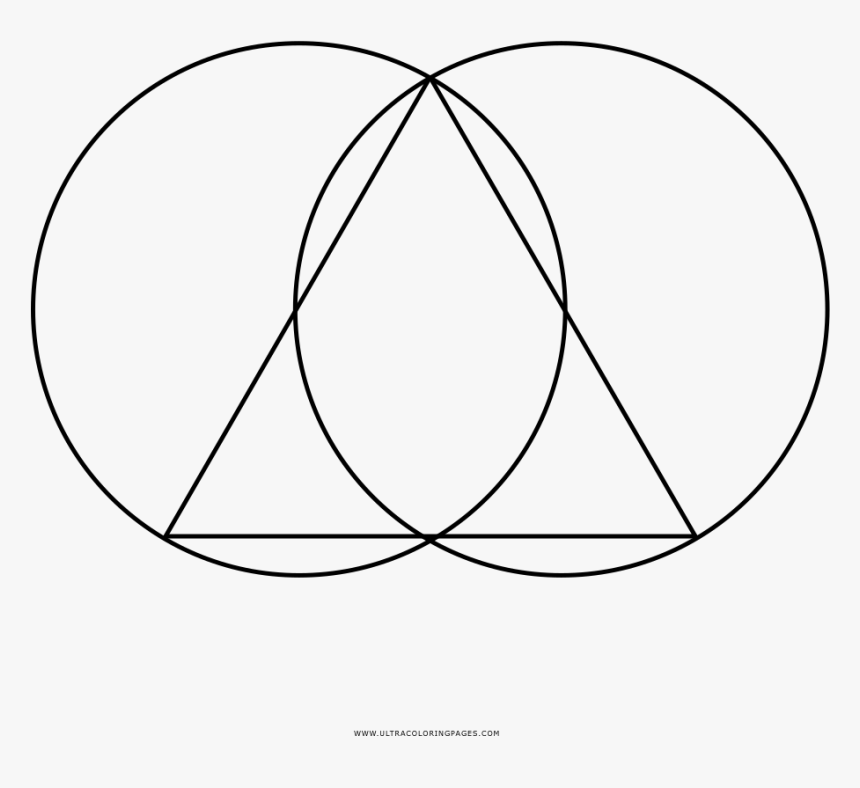 Equilateral Triangle Coloring Page - Circle, HD Png Download, Free Download