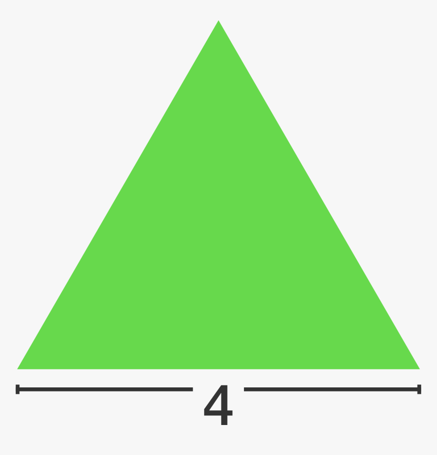 An Equilateral Triangle Has A Base Length Of - Triangle, HD Png Download, Free Download