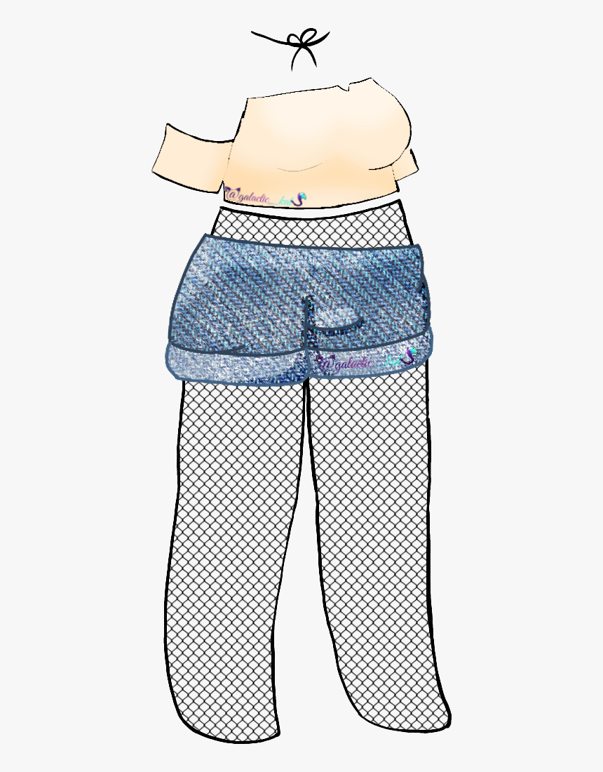 Fishnet Shorts Crop Top Gacha Gachalife Gachaverse Gacha Life Png Shorts Transparent Png Kindpng