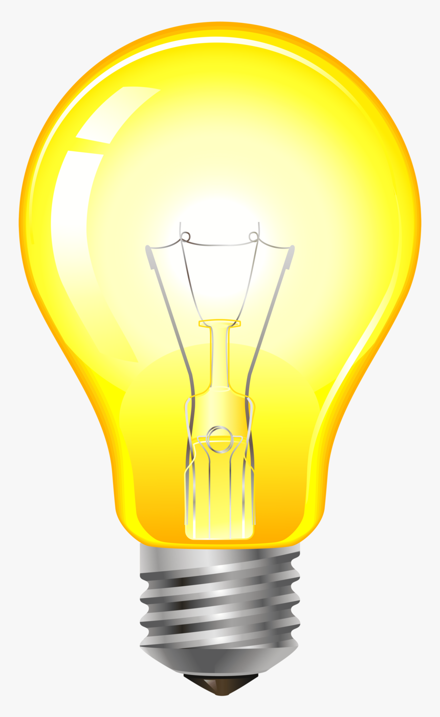 Yellow Light Bulb - Bulb Png Transparent Background, Png Download, Free Download