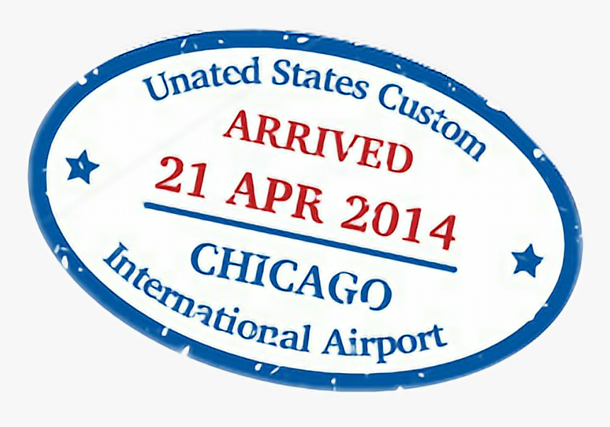 #visa #stamp #passport #travel #us #unitedstates #chicago - Circle, HD Png Download, Free Download