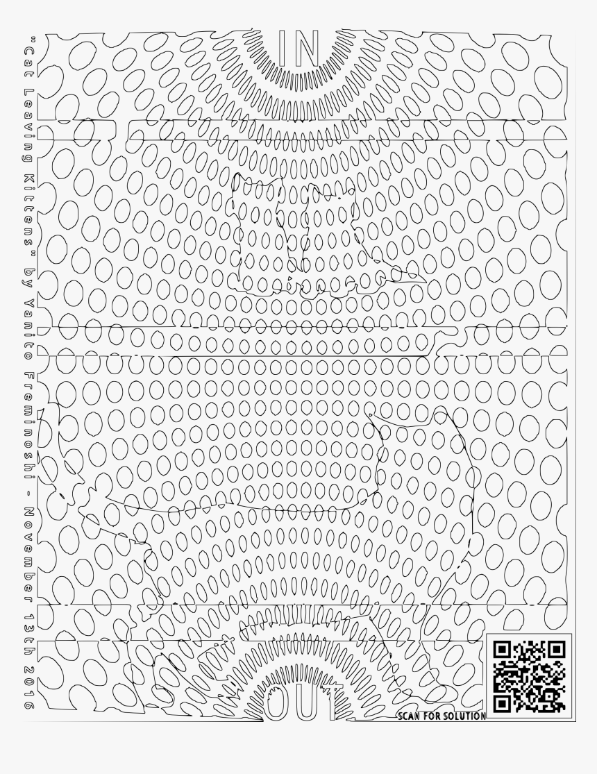 Cat Leaving Kittens Maze Coloring Page Clip Arts - Pattern, HD Png Download, Free Download
