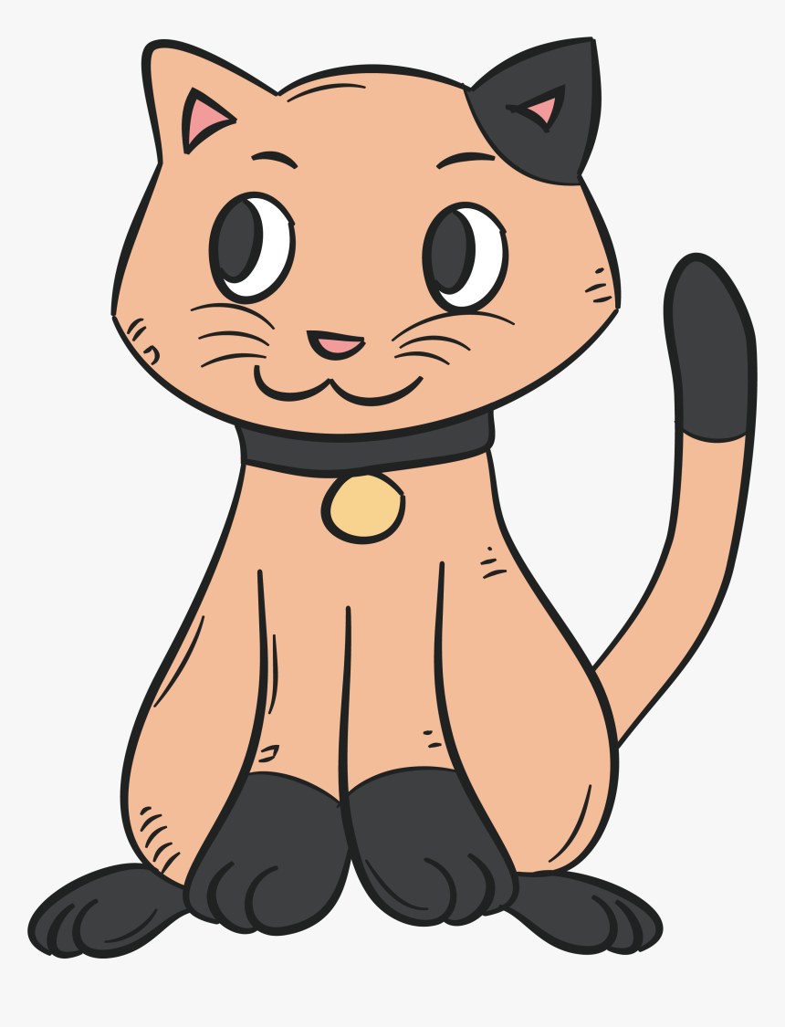 Clipart Cats And Kittens At Getdrawings - Cute Cat Cartoon Drawing, HD Png Download, Free Download