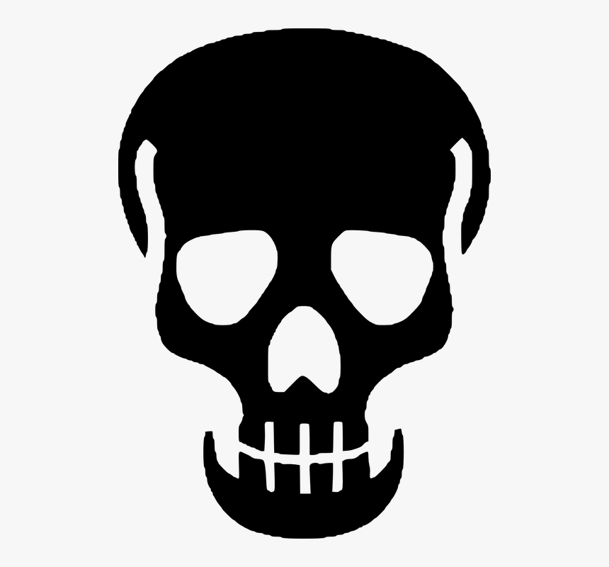 Skull Vector Black Png, Transparent Png, Free Download