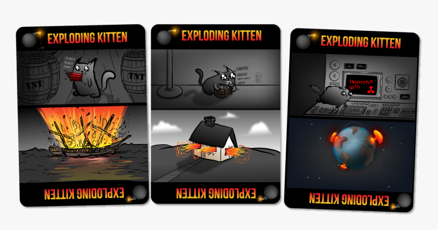 Exploding Kitten Card Exploding Kittens, HD Png Download, Free Download