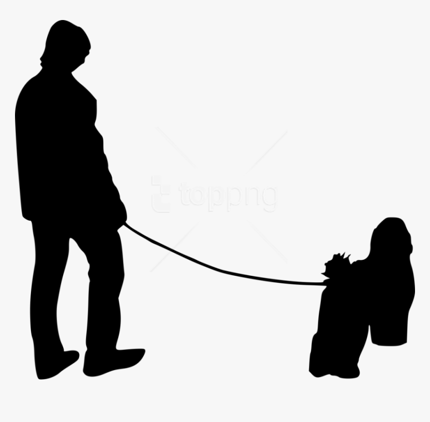 Free Png Dog Walking Silhouette Png - People Walking Png Silhouette, Transparent Png, Free Download