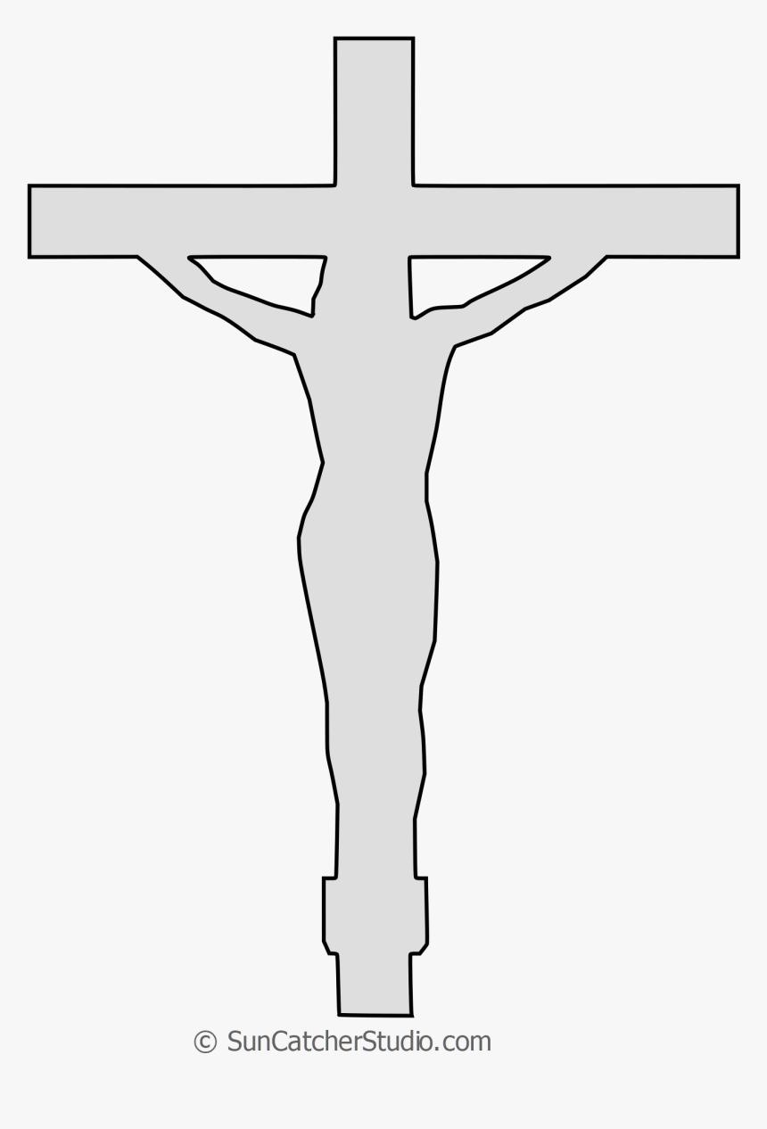 Jesus On Cross White Silhouette , Png Download - Free Jesus On The Cross Silhouette, Transparent Png, Free Download