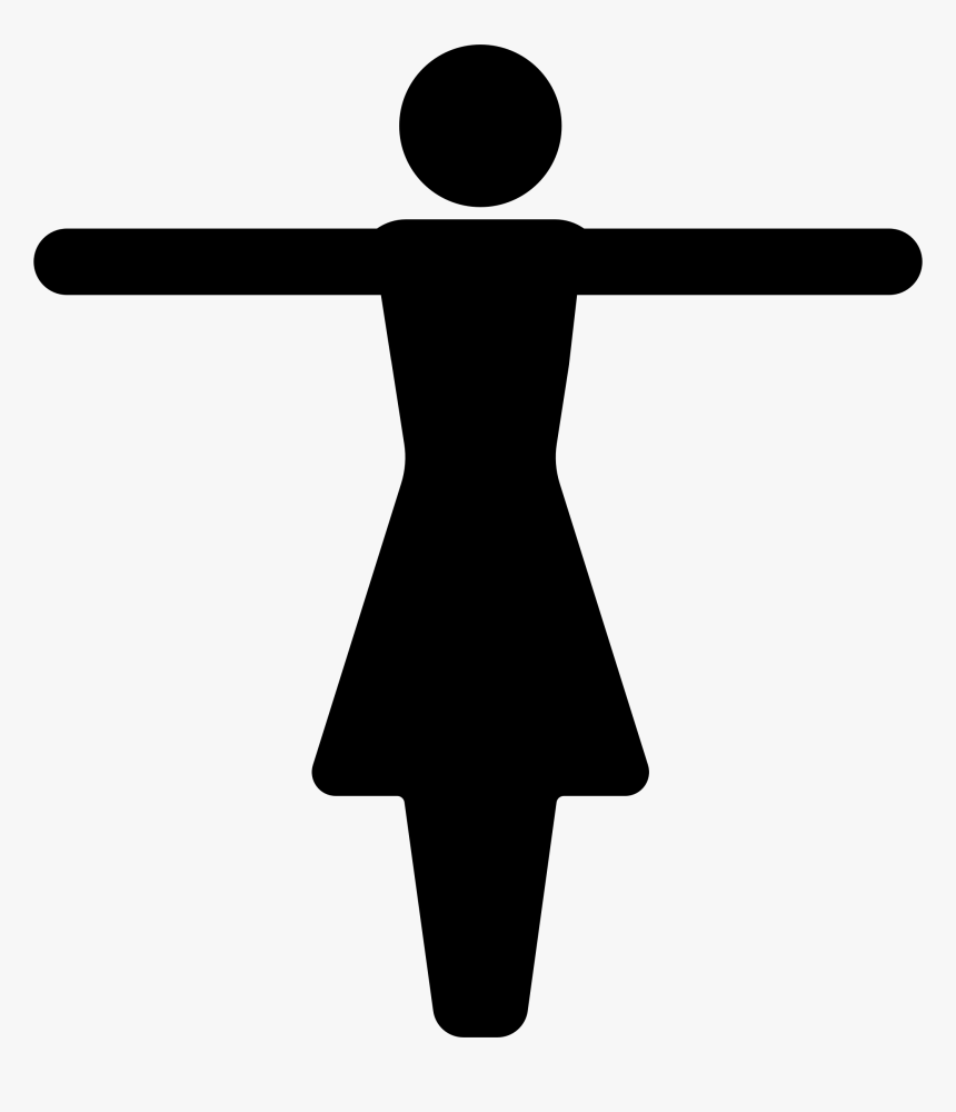 Arms Out Female Symbol Silhouette Clip Arts - Silhouette Man Arms Outstretc...