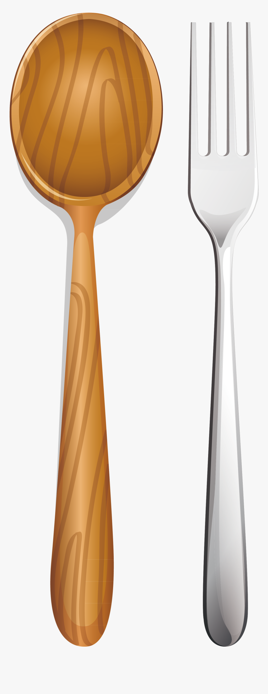 Fork Ladle Clip Art - Wood Spoon Clipart, HD Png Download, Free Download