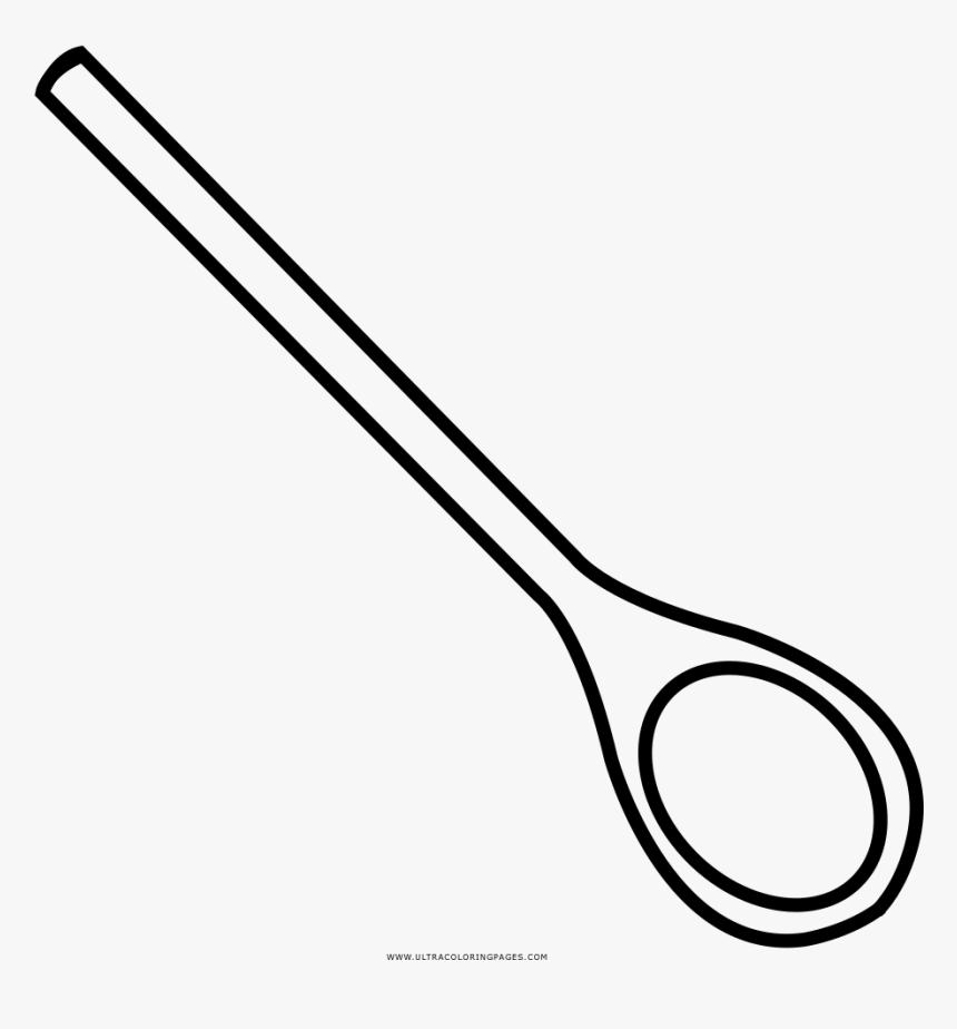 Wooden Spoon Coloring Page - Wooden Spoon Line Drawing, HD Png Download, Free Download