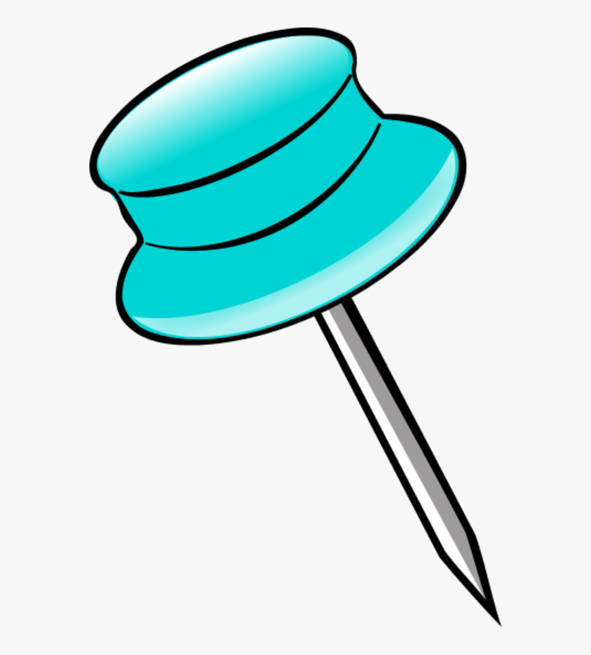 Light Blue Push Pin Clipart - Pin Clipart, HD Png Download, Free Download