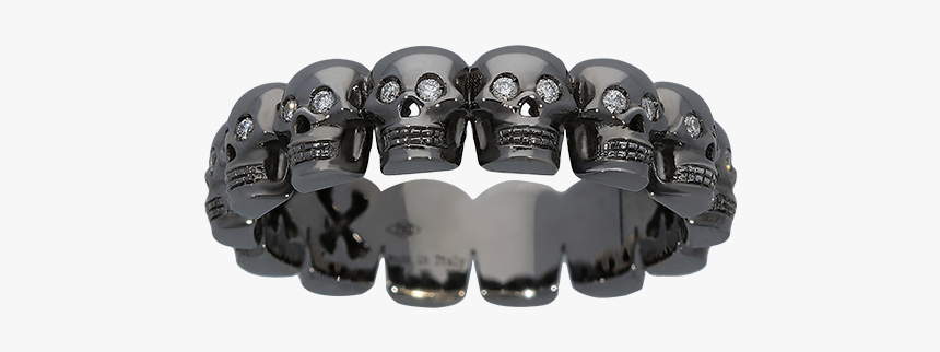 Black Skull And Bones Ring - Barbell, HD Png Download, Free Download