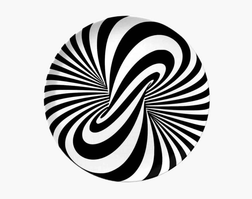Black Skull Tattoo - 3d Spiral Optical Illusion, HD Png Download, Free Download