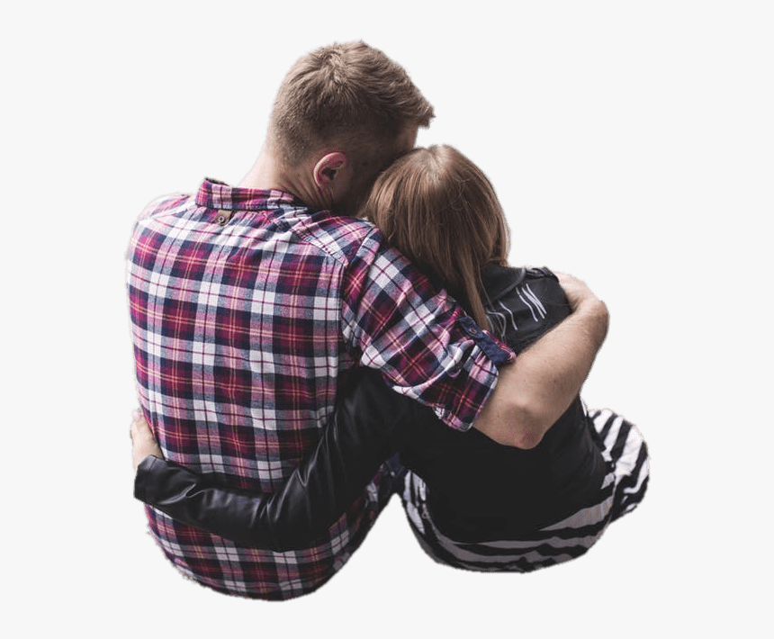 Couple Hugging Each Other Hind View - Imagenes Png De Parejas, Transparent Png, Free Download