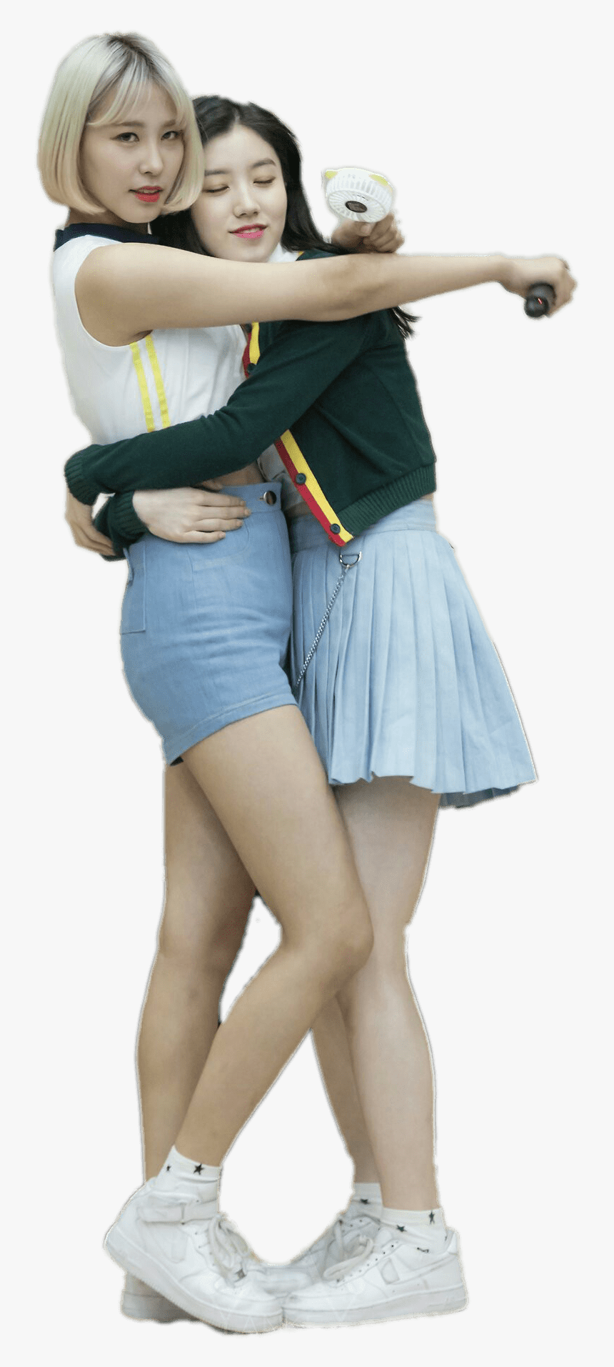 Pristin Yuha And Xiyeon Hugging - Pristin Xiyeon Png, Transparent Png, Free Download