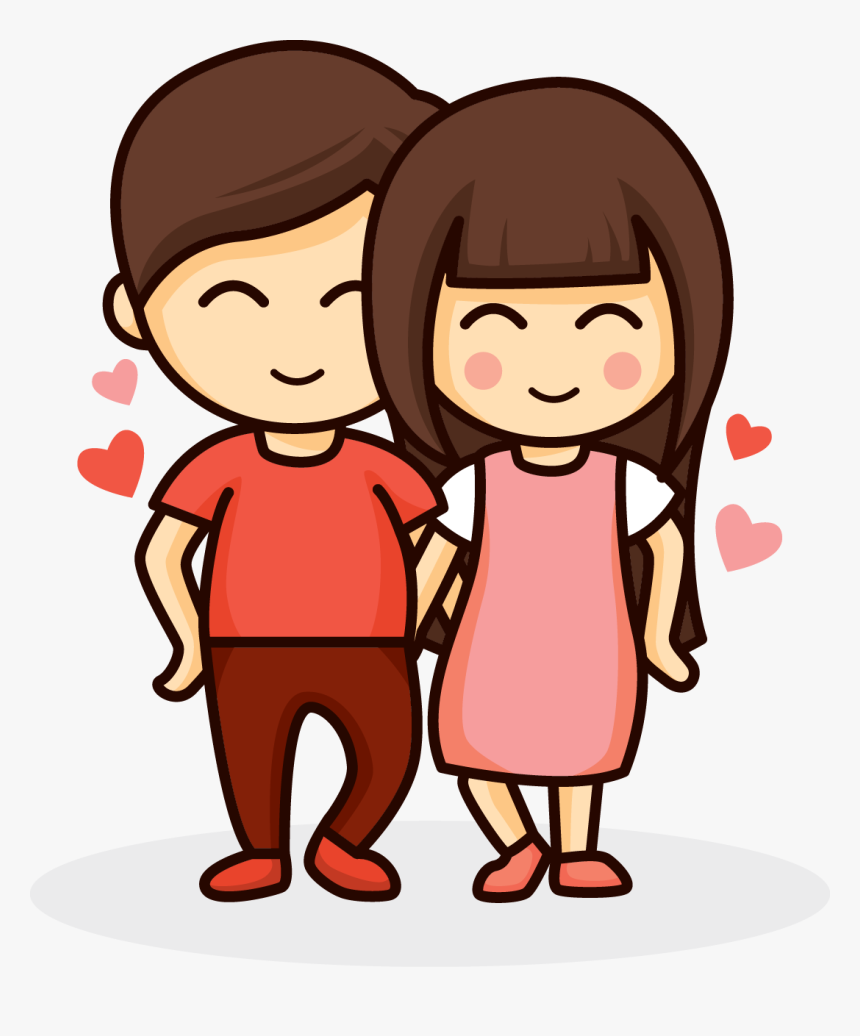 Hug Love Couple Cartoon, HD Png Download, Free Download