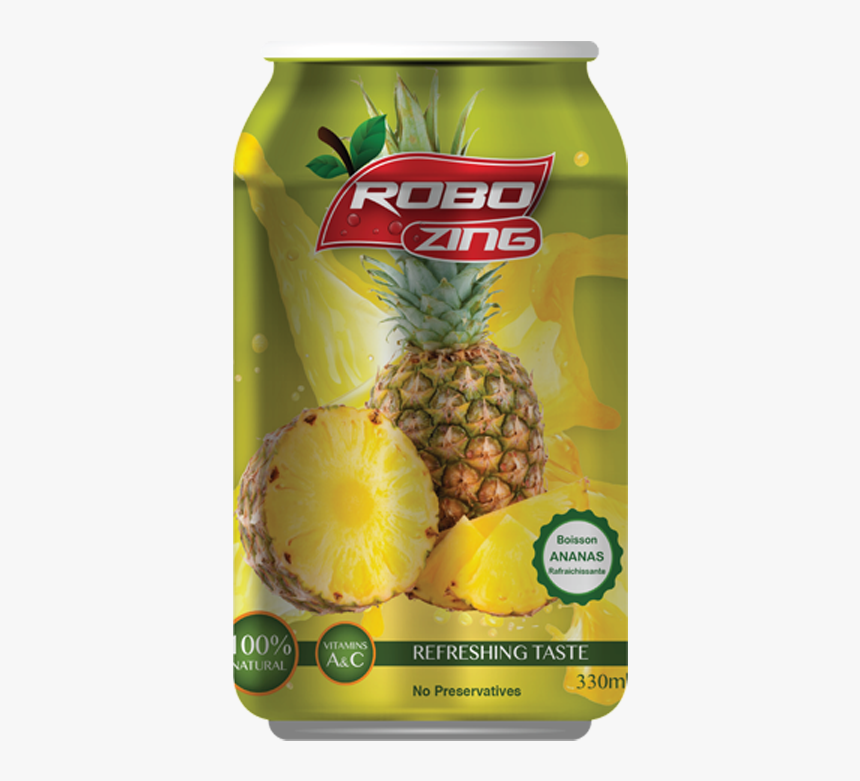 Robo Zing Can Pineapple - Pineapple, HD Png Download, Free Download