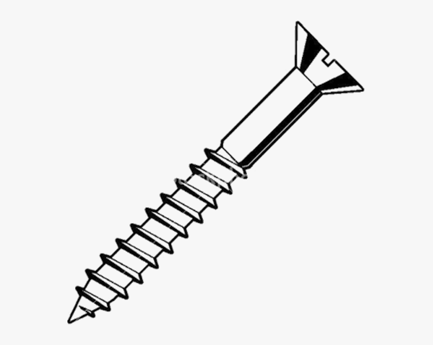 Download Screw Png Images - Drawing Of A Screw, Transparent Png, Free Download