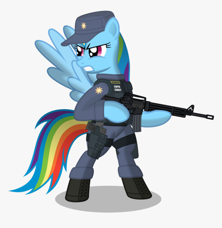 Transparent Guns Swat - My Little Pony Rainbow Dash Gun, HD Png Download, Free Download