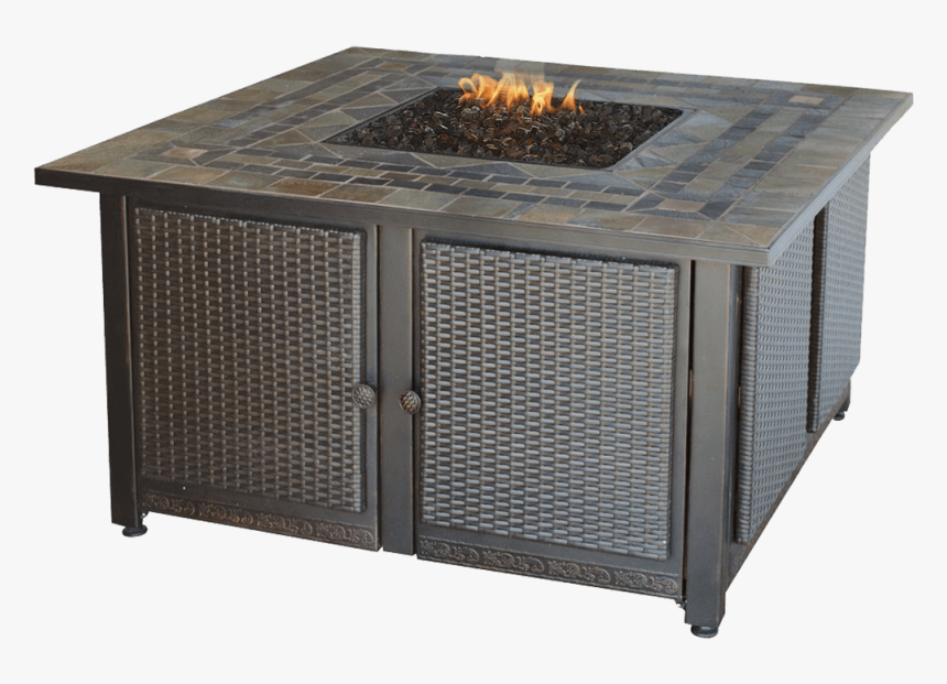 Endless Summer Gad1393sp Faux Wicker Fire Pit W/ Slate - Endless Summer Gas Fire Pit Table, HD Png Download, Free Download