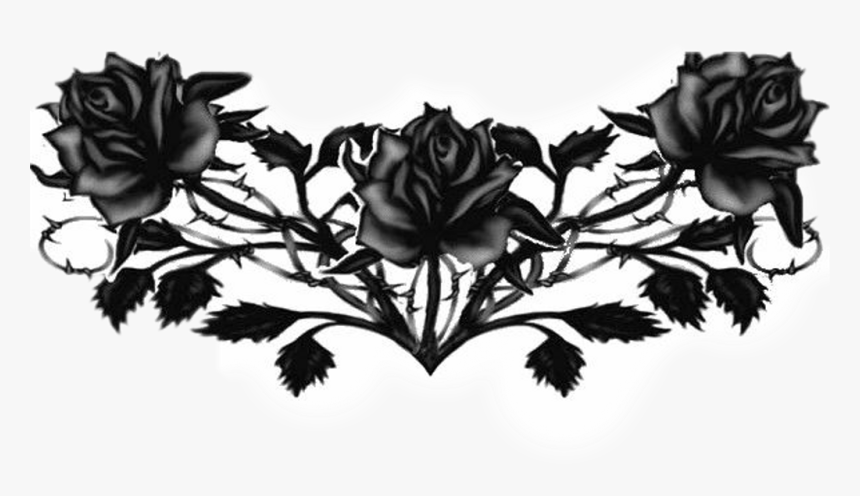 #rosasnegras #tatto #tatuajes #tumblr - Transparent Neck Tattoo Png, Png Download, Free Download