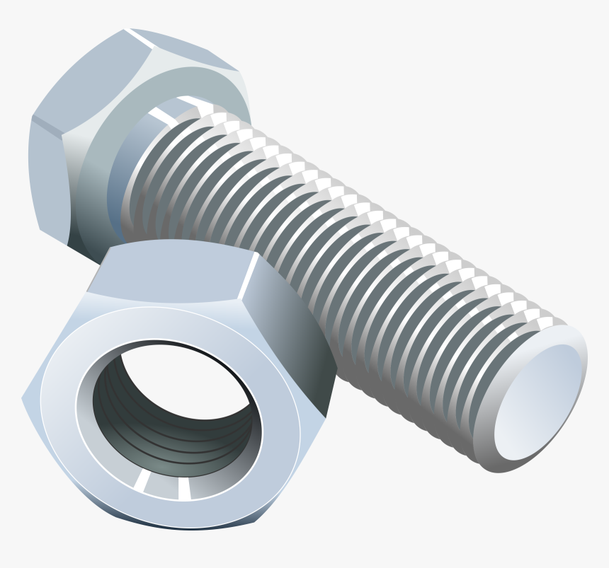 Cover Clip Metal Screw - Bolt And Nut Png, Transparent Png, Free Download