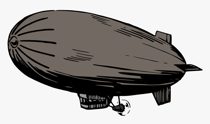 Monochrome Airship - Blimp Clipart, HD Png Download, Free Download