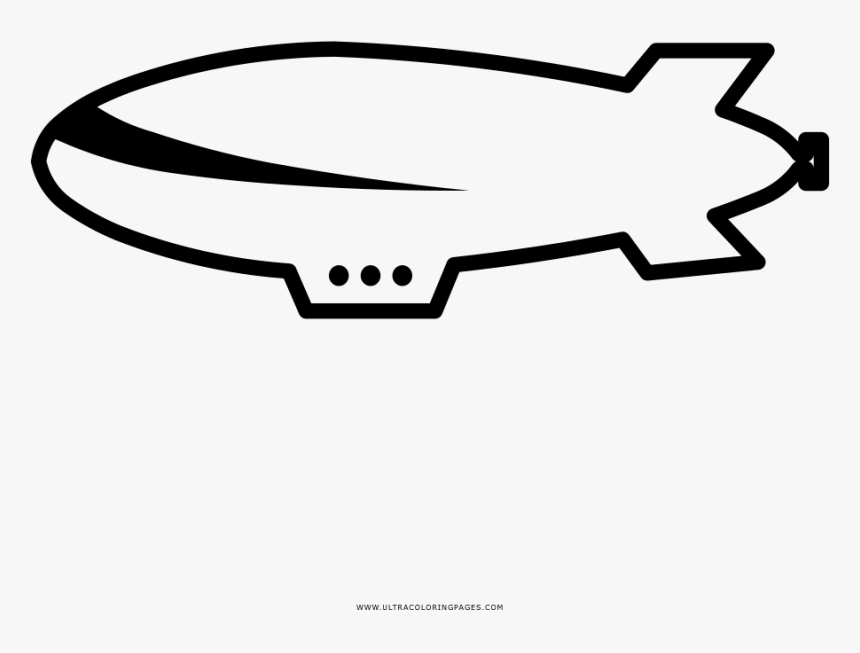 Zeppelin Coloring Page, HD Png Download, Free Download