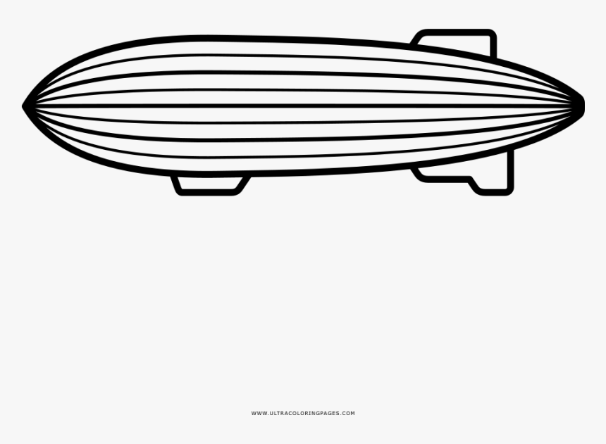 Blimp Coloring Page - Sketch, HD Png Download, Free Download